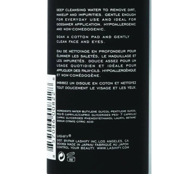 BRAND NEW PRE CLEANSE CLEANSING WATER LASHIFY 80ML PRICE FIRM BOUGHT NOV2023 - Picture 3 of 3
